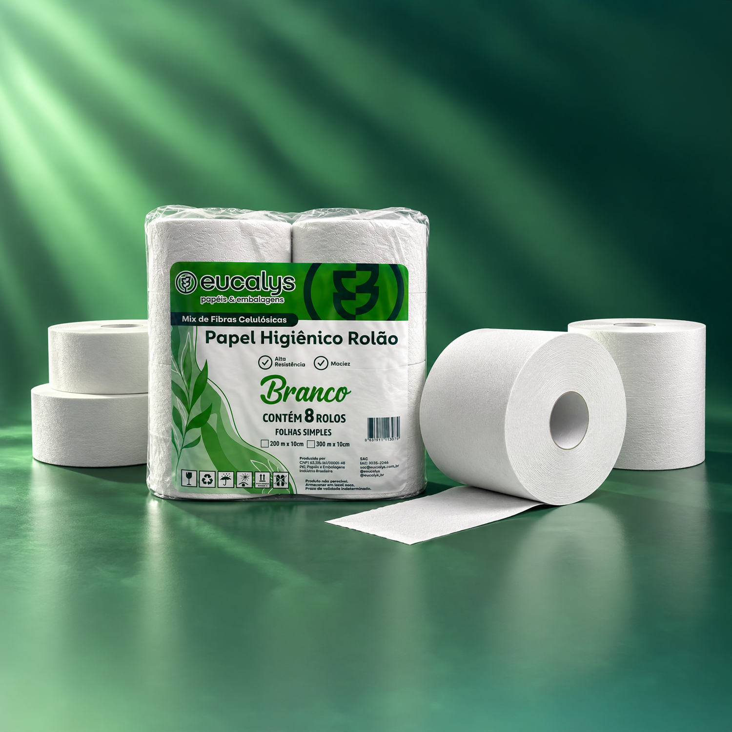 Linha Papel Higiênico Rolão Eucalys