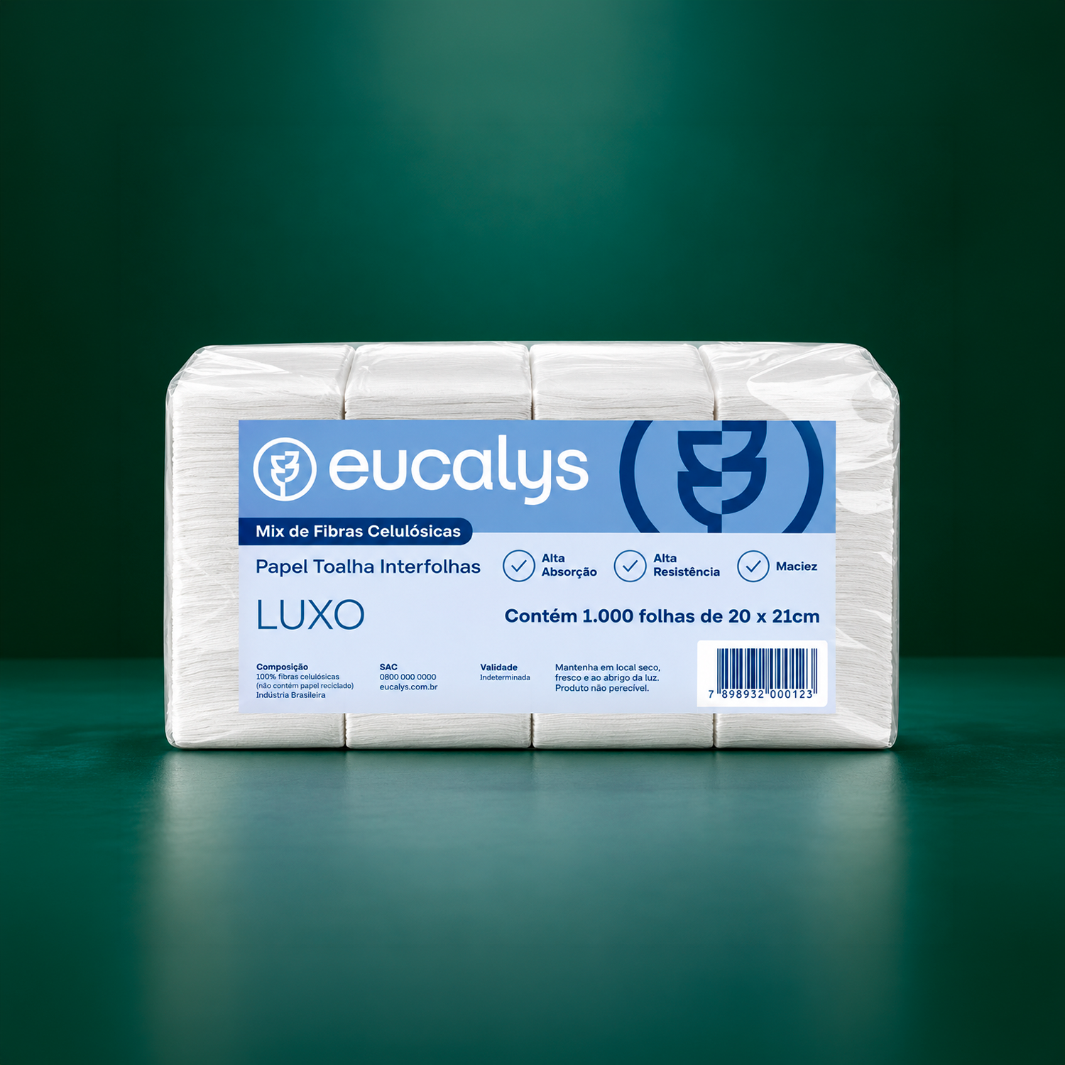 Papel Toalha Interfolha Luxo Eucalys